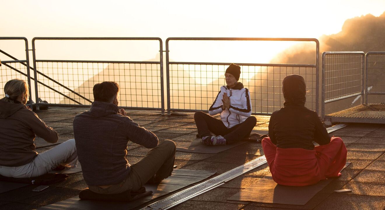 Lenzerheide Mountain Yoga Rothorn | © Lenzerheide Bergbahene