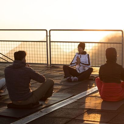 Lenzerheide Mountain Yoga Rothorn | © Lenzerheide Bergbahene