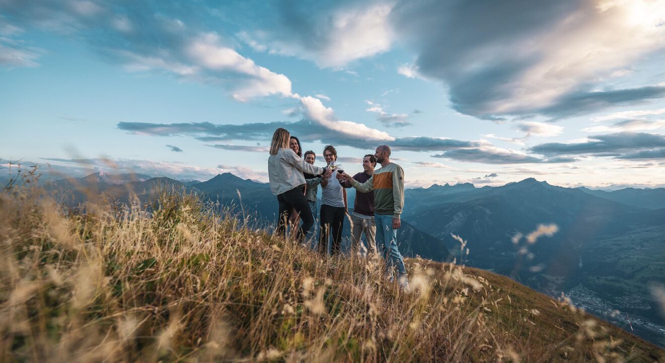 Eine Gruppe Menschen | © Lenzerheide Bergbahnen