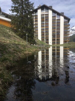 Sicht Rothornblick Westseite mit Teich