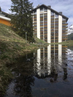 Sicht Rothornblick Westseite mit Teich