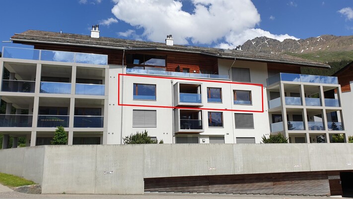 3.5 Zimmer Whg. Valbella aussen eingezeichnet